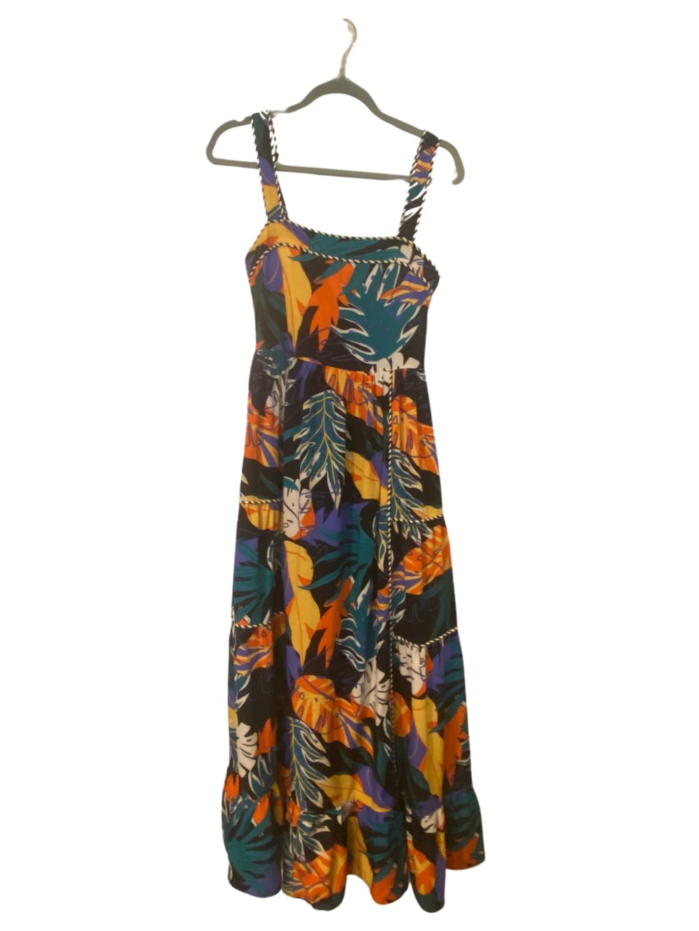 entro Tropical Leaf Maxi Dress - Summer Beach Island